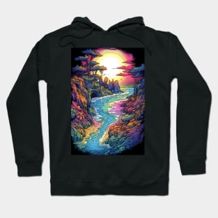 Oceanic Tie Dye A Colorful Coastal Harmony Hoodie